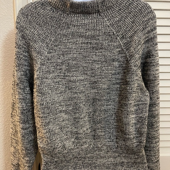 Free People Gray Marled Mock Neck Crop Sweater S - Picture 2 of 8